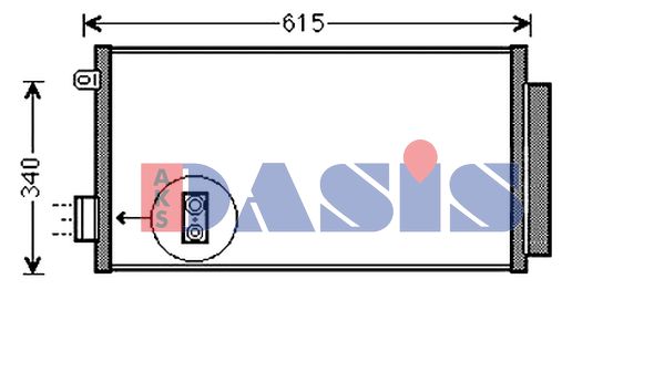 AKS DASIS Конденсатор, кондиционер 082055N